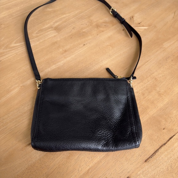 Vintage Kate Spade Black Leather Crossbody Purse - Picture 2 of 7